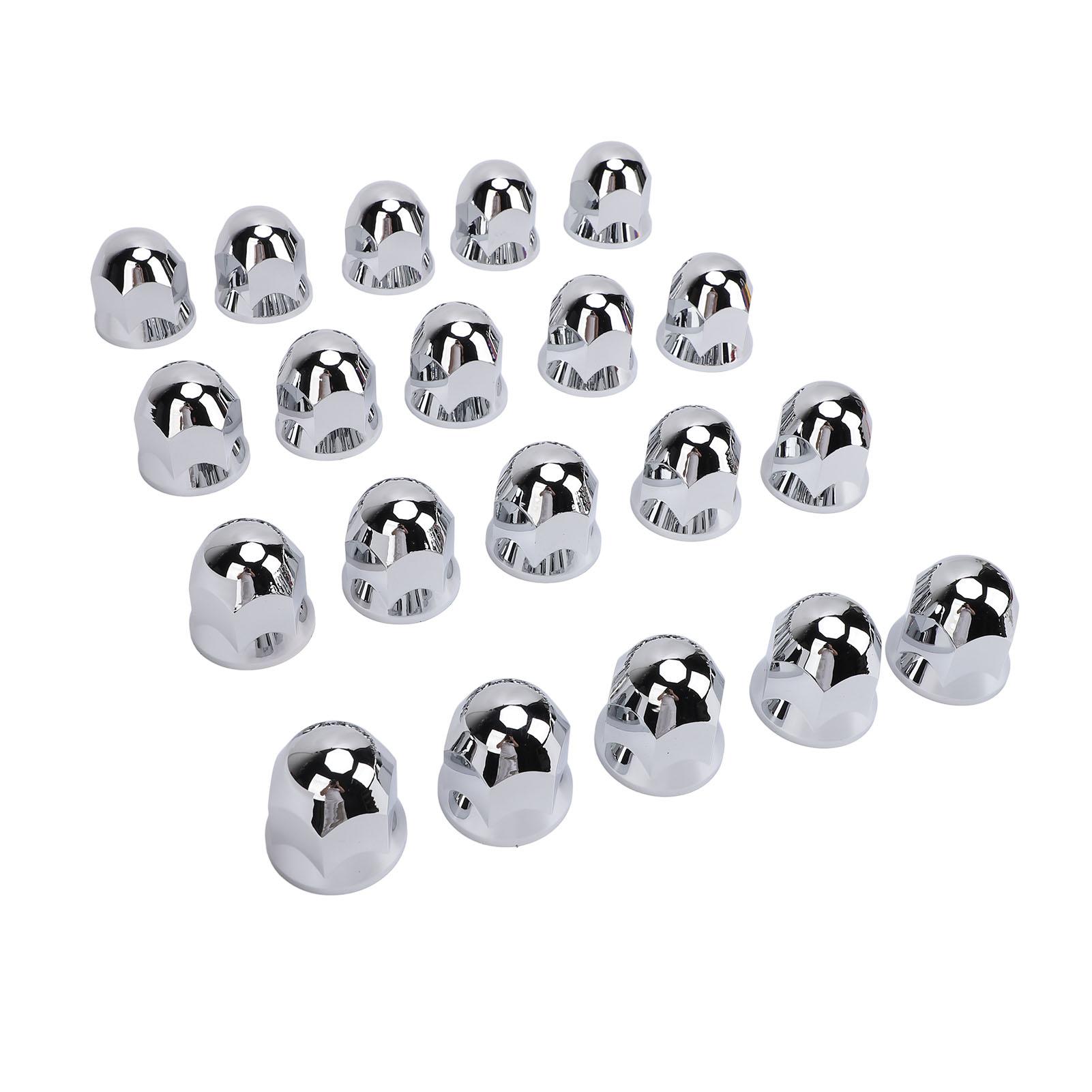 

Колпачки на колесные гайки 33 мм Хромированные Безопасные Фланцевые Колпачки на колесные гайки для грузовиков, прицепов и транспортных средств 40 шт.