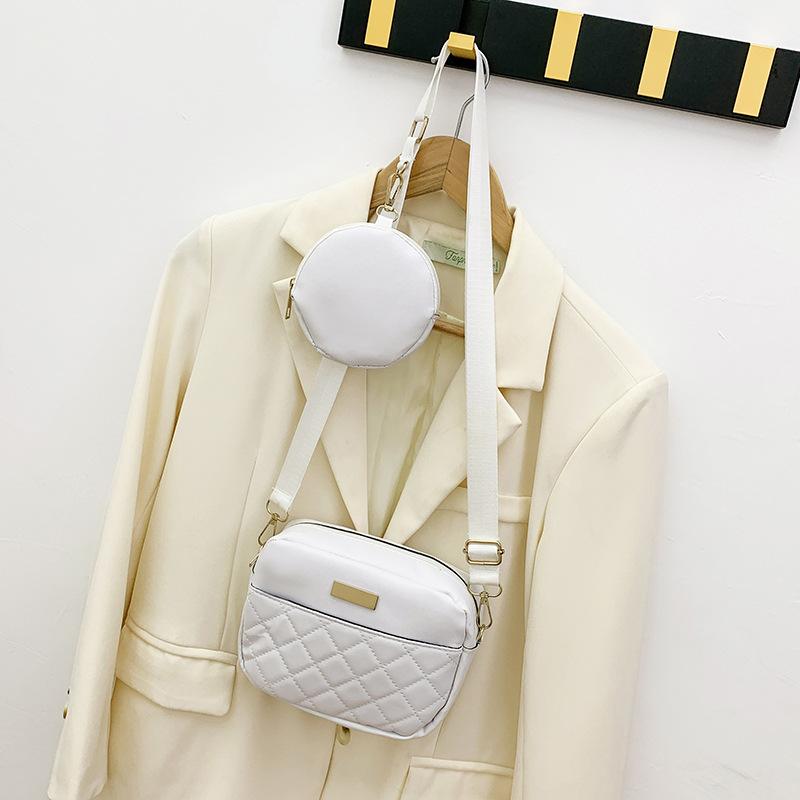 Cozy Up Xiaoxiangfeng Two-piece Travel Crossbody Diamond Grid Bag