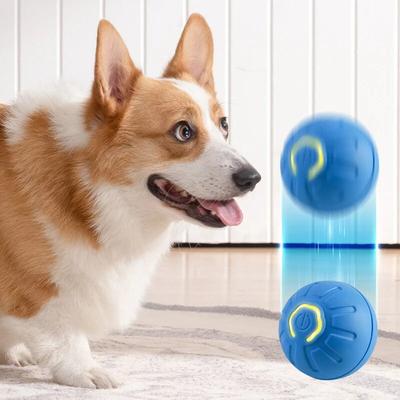 Automatisch beweglicher Hundespielzeugball, intelligenter, springender, rotierender, interaktiver Hundekauspielzeugball für Welpen