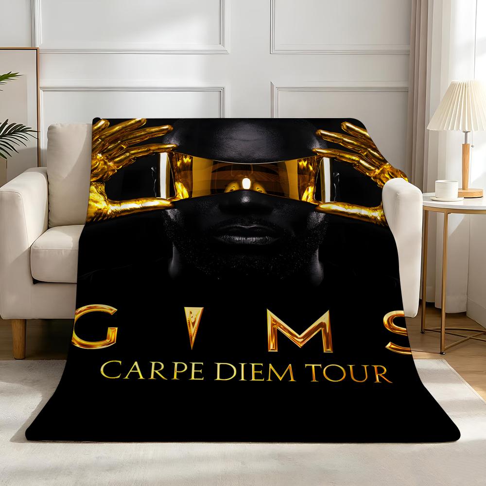 Music G-Gims Throw  High-Density Short Plush Blanket Soft Skin-Friendly For Sofa Nap Air-Conditioned Room