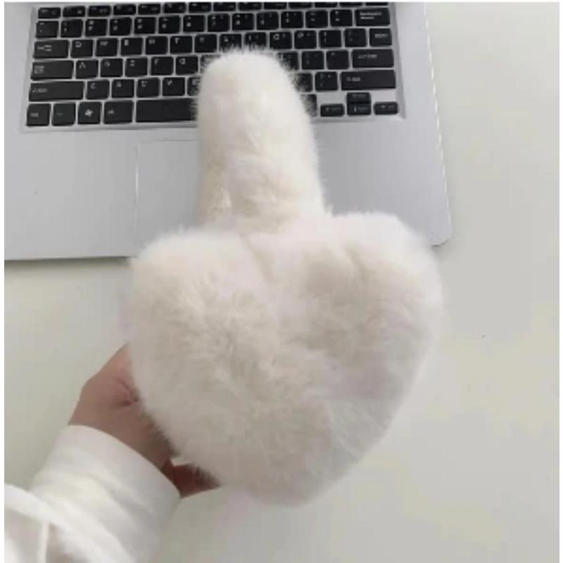 Women Bow Knot EarMuffs Kawaii Heart Fluffy Ear Muffs Cold Protection Women Ear Cover Thickened Plush Japanese JK Girls Earplugs