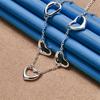 Charming 925 Sterling Silver Exquisite Hollow Heart Necklace Women's Fashion Party Wedding Gift Jewelry