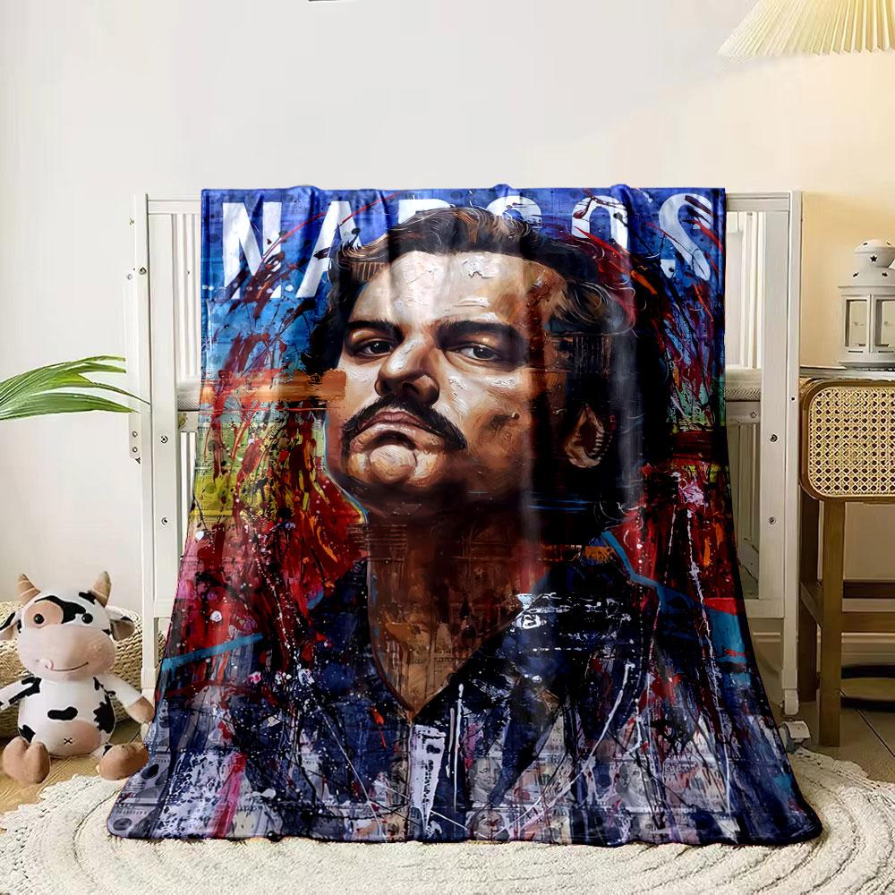 

Paint-like splashes of vibrant colors over a blurred portrait and money. for all seasons blanket lunch break throw gift 80cm x 120cm