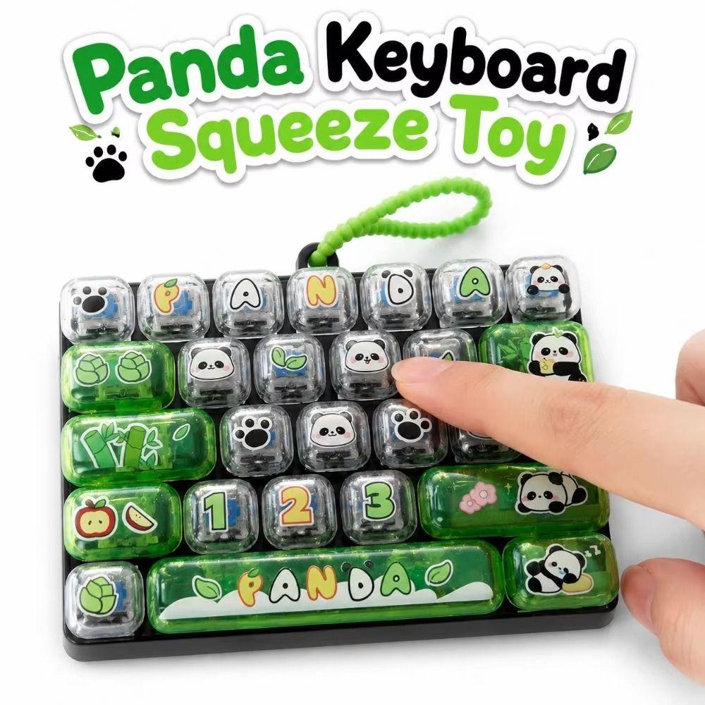 Cute Design Mini Keyboard Pendant 26-Key Keyboard Keychain Decompression Button Toy Children's Bag
