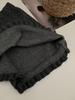 Trendy Polka Dot Knit Black Fungal A-Line Skirt for Women - Winter Petite Hip-Hugging Short Skirt