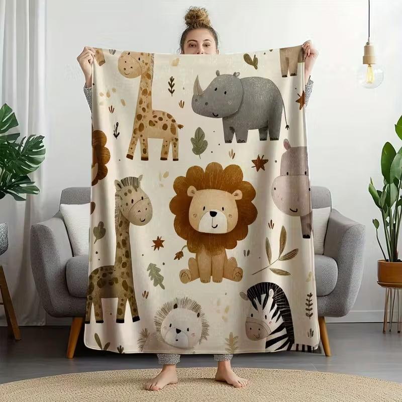 Thick Flannel Fleece Blanket, Soft Nap Throw Blanket & Pet Blanket