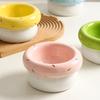 Cute Donut Shape Ceramic Pet Bowl Elevated Cat Bowl Protects Cervical Vertebrae Pet Supplies