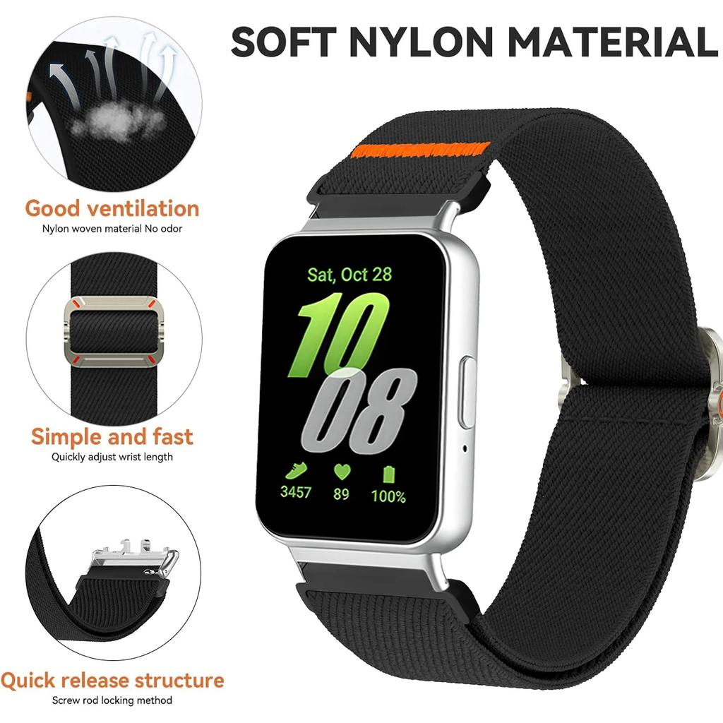 Nylon Loop Band for Samsung Galaxy Watch Fit 3 Smartwatch Elastic Sport Strap for Galaxy Fit 3 Replacement Bracelet Accessories