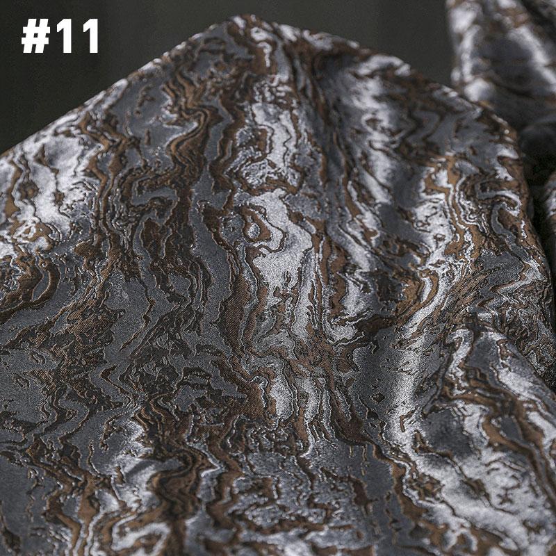 50*145cm Wave Lava Weave Jacquard Fabric Shiny Glossy Heavy Embroidery Texture Designer Fabric For Sewing Coat Jacket Pants