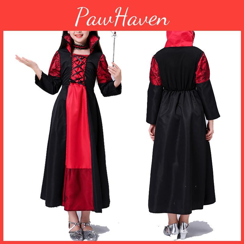 Spellbinding Sorceress Costume For Girls With Lace Up Witch Dress For Halloween