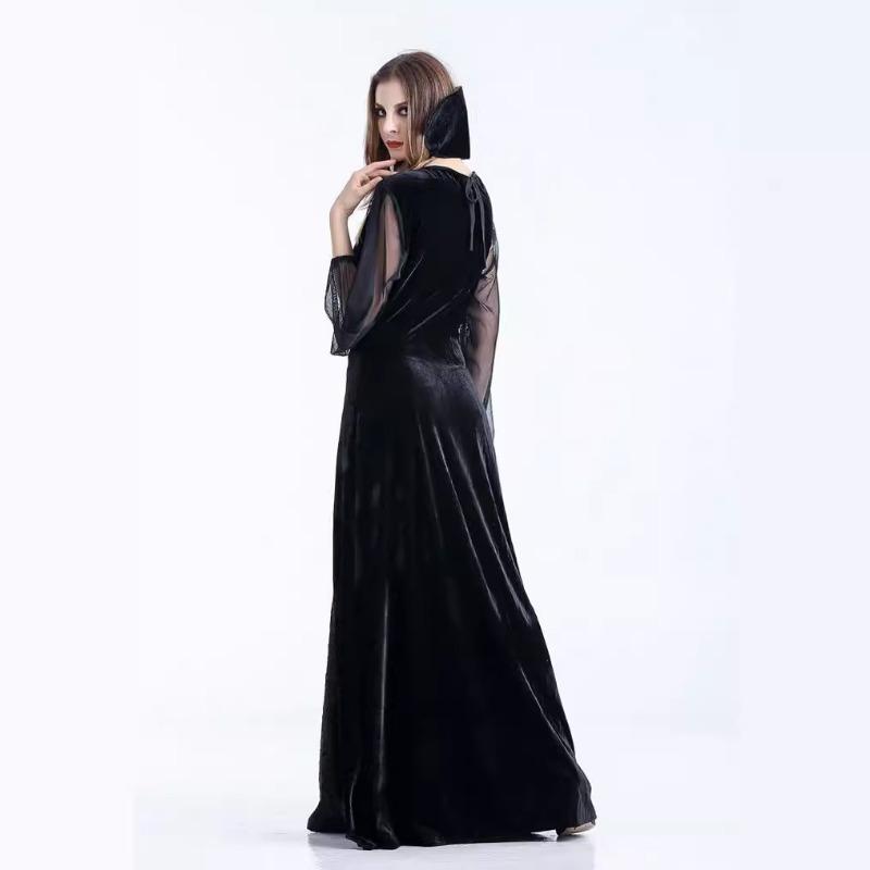Halloween Adult Costume Vampire Witch Queen Long Dress Party Uniform DS Costume