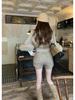 Women's High-Waisted Retro Khaki Wool Shorts - Winter Hip-Hugging A-Line Casual Straight Leg Pants
