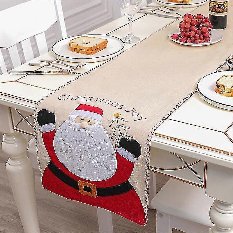 Santa Snowman Table Mat Christmas Decoration Table Runner Home Kitchen Decor Table Flag Christmas Ornaments