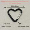 Heart-Shaped Aluminum Carabiner Hook for Backpack and Water Bottle - 44x40MM