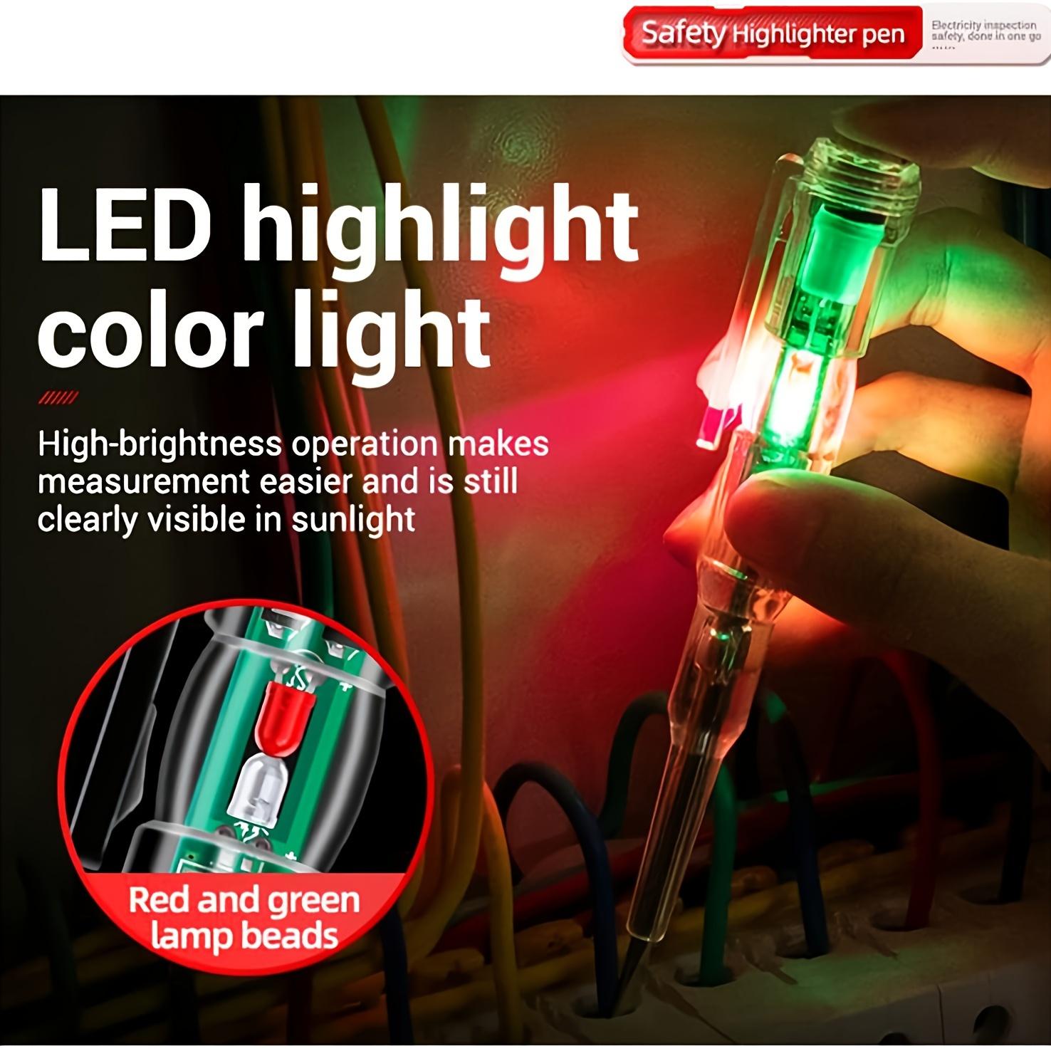 

LED Flashlight Electric Tester Portable Water-Proof Non-Contact AC Voltage Tester Pen Buzzer Alarm for Live/Null Wire Judgment