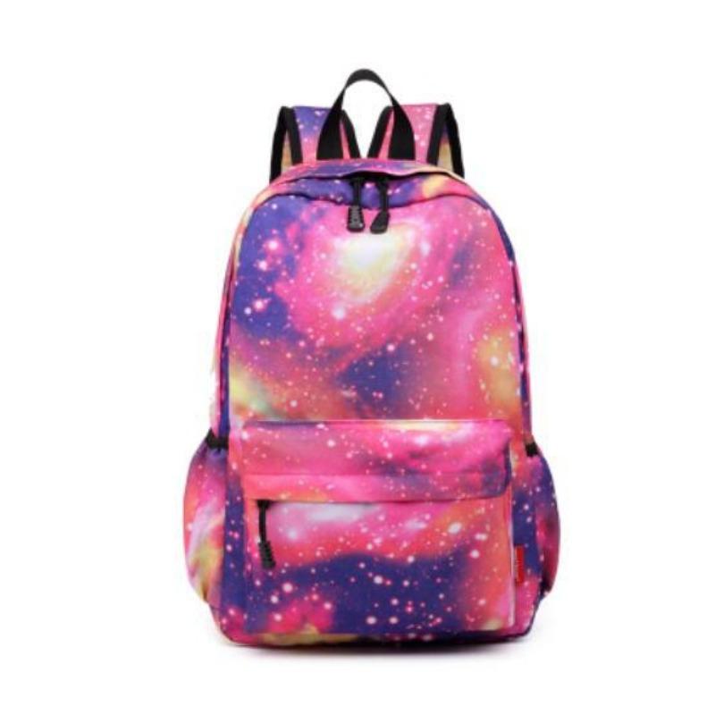 School bag casual backpack three-piece set canvas men's and women's star backpack fashion