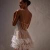 Sexy Backless Party Dress – Short Tassel Mesh Beaded Suspender Skirt