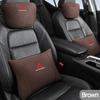 Suede Car Headrest Neck Support Pillow For Ralliart ASX Lancer Pajero Outlander Galant Mirage Interior Accessories TX1
