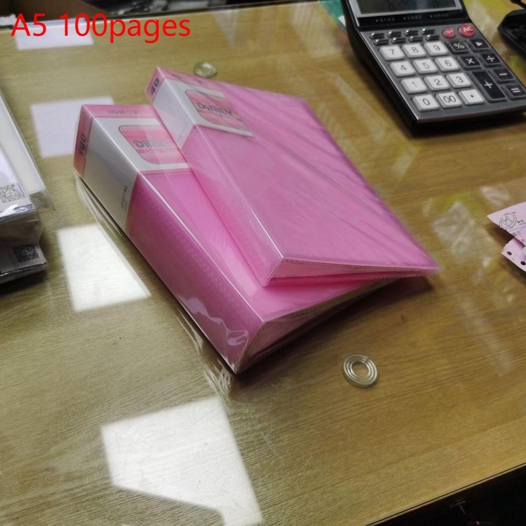 A5 Multilayer File Folder Insert Data Book 40-100 Pages Transparent Loose-leaf Students Paper Storage Office Management Supply
