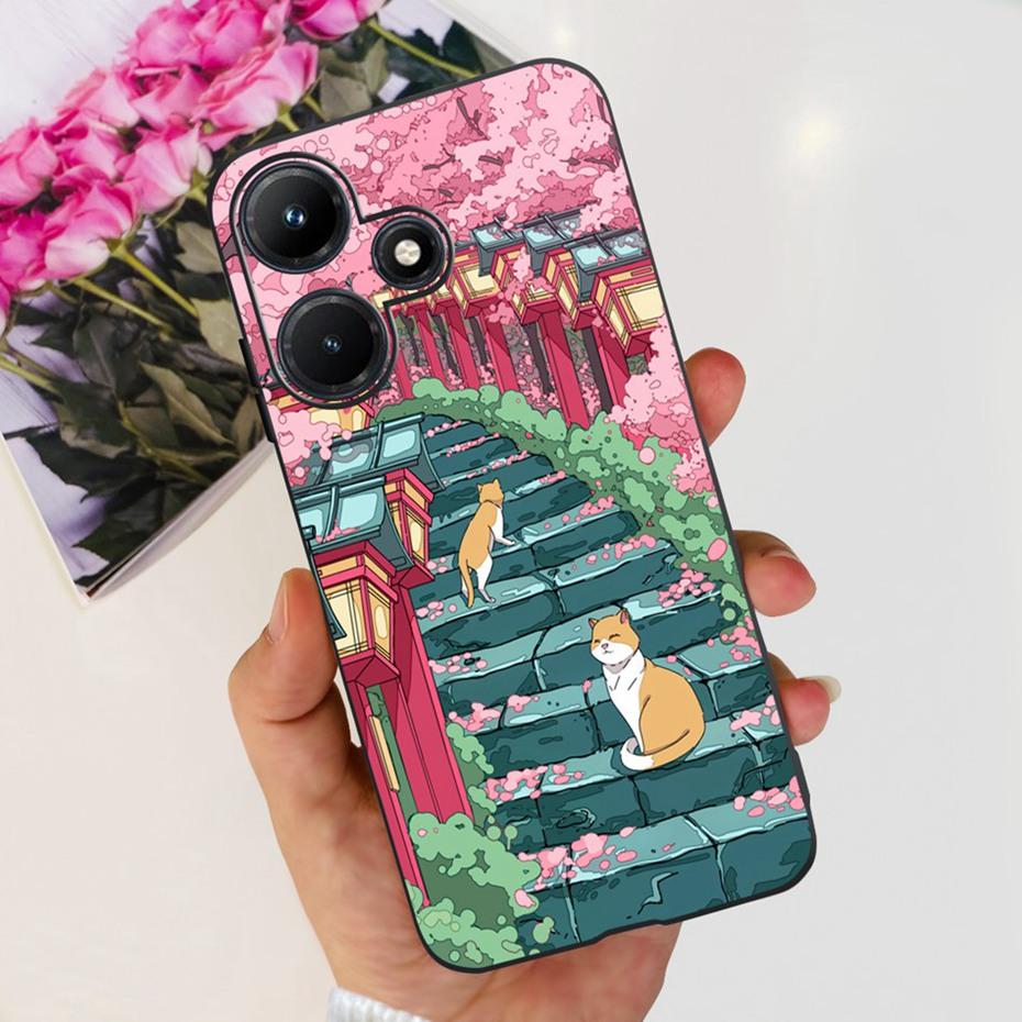 Cute Phone Case For Infinix Hot 30i Hot30 30 Play NFC 2023 Soft Silicone TPU Back Cover For Infinix Hot30i Hot 30 30Play