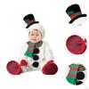 Baby Weihnachtskostüm Kuschelig mit Mütze Weiches Verkleidungs-Halloween Säuglings-Strampler S Weihnachtsmann