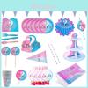 Elegant Baby Gender Reveal Party Decoration Boy Or Girl Disposable Tableware Set