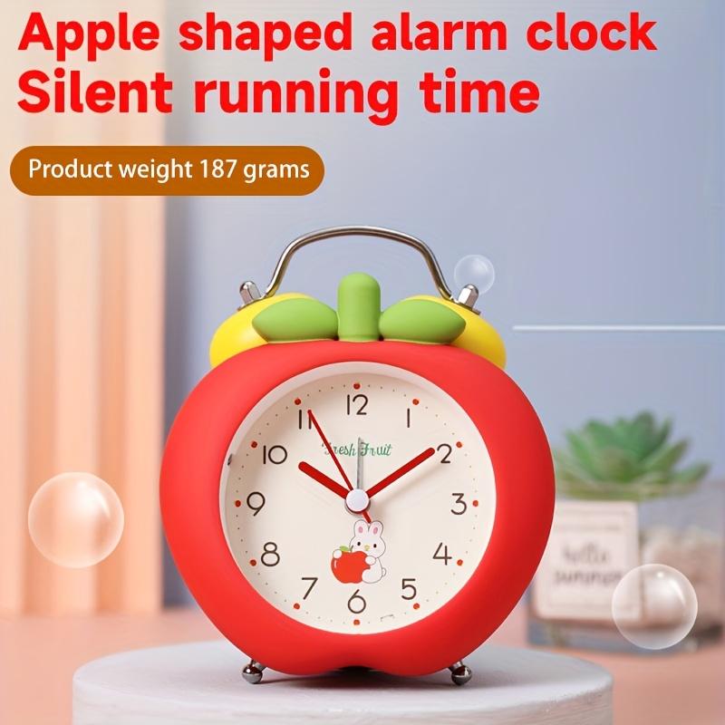 Apfelförmiger Schlafzimmerwecker: Eine stilvolle Ergänzung für Ihr Büro, Ihren Schreibtisch, Ihr Wohnzimmer oder Ihr Studentenwohnheimzimmer. Der leise Betrieb sorgt für ungestörte Ruhe oder beim Lesen.