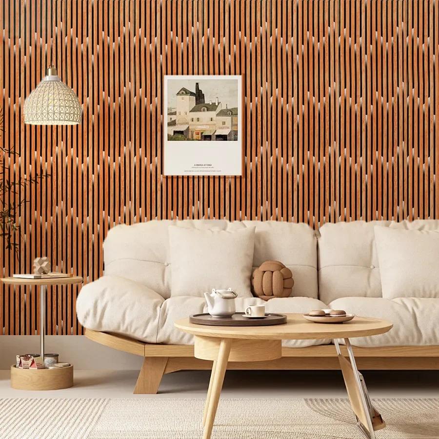 Grille Striped Self-adhesive Wallpaper Restaurant Living Room Home Decoration TV Background Wall Wallpaper