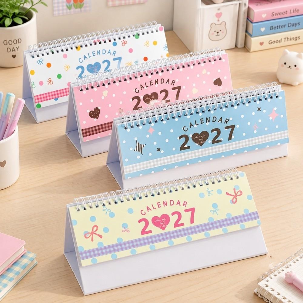 Foldable Stand 2027 Desk Calendar Simple Design Table Calendar INS Standing Calendar Home Office