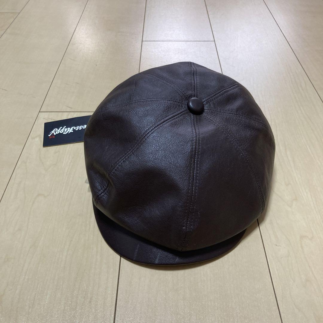 

[USED] Extremely rare, fully tagged, hippie leather cap worn by Sho Hirano! Lightweight cowhide leather cap worn by Sho Hirano.