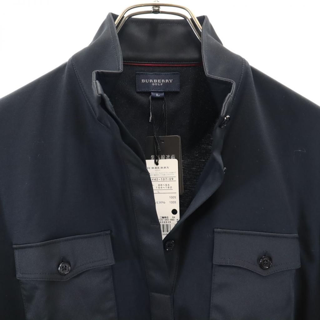 Unused BURBERRY Sanyo Shokai Made In Japan Golf Long Sleeve Half Button Shirt Women Used