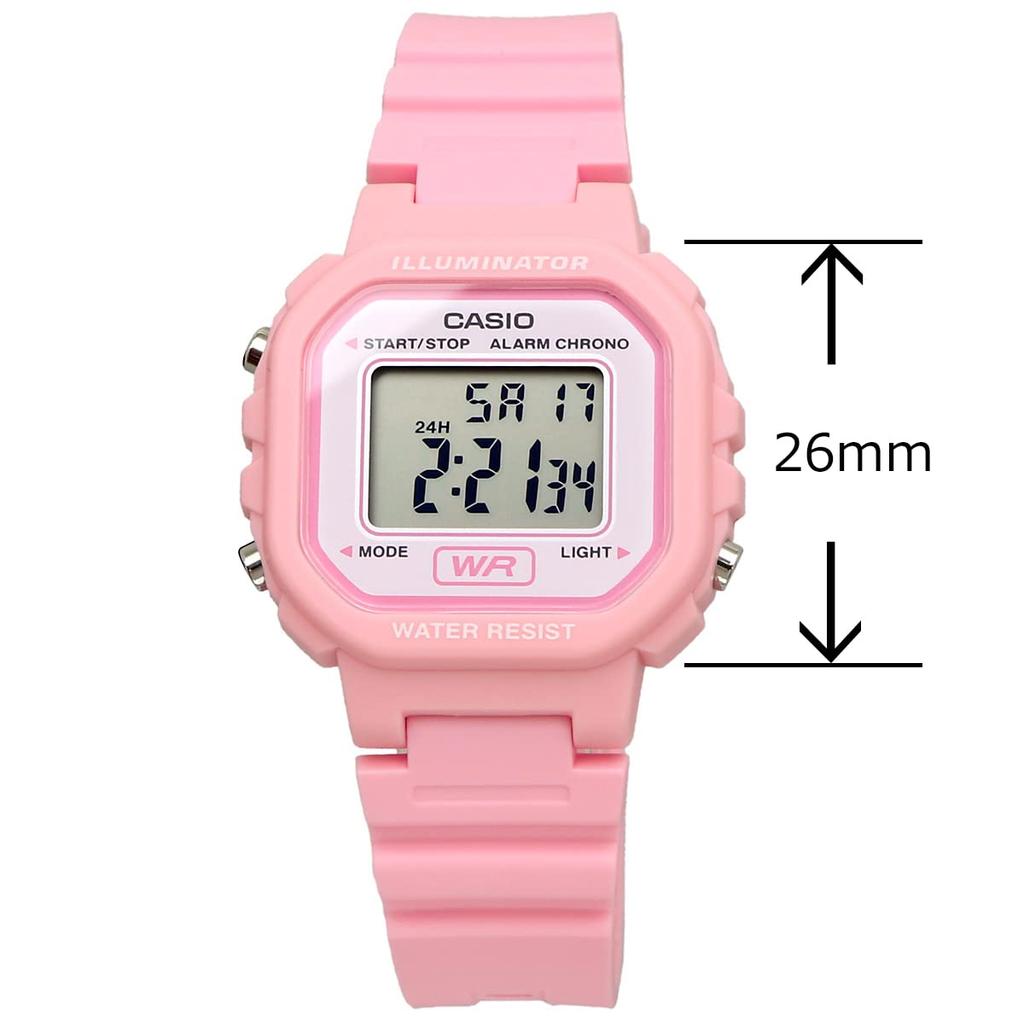 Casio Digital Watch LA-20WH-4A1, Women's, Girls', Kids', Pastel Pink, International Model [Parallel Import]
