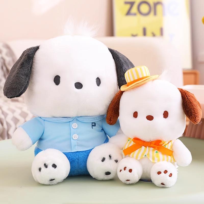 Pochacco Hello Kitty Kuromi Stuffed Toys Cute Plush Ring Toys Kawaii Baby Birthday Party Gift Children Dolls For Girl Kid