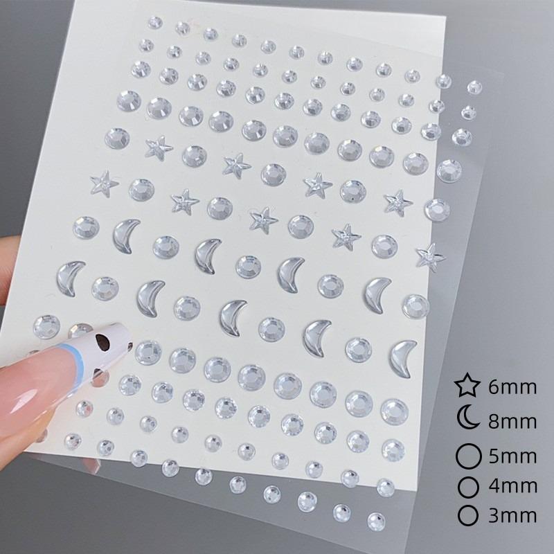 

Самоклеящиеся Всего Четыре Листа Драгоценных Камней и Искусственного Жемчуга, Фестивальные Украшения, Драгоценные Камни для Волос, Стразы-Наклейки Для