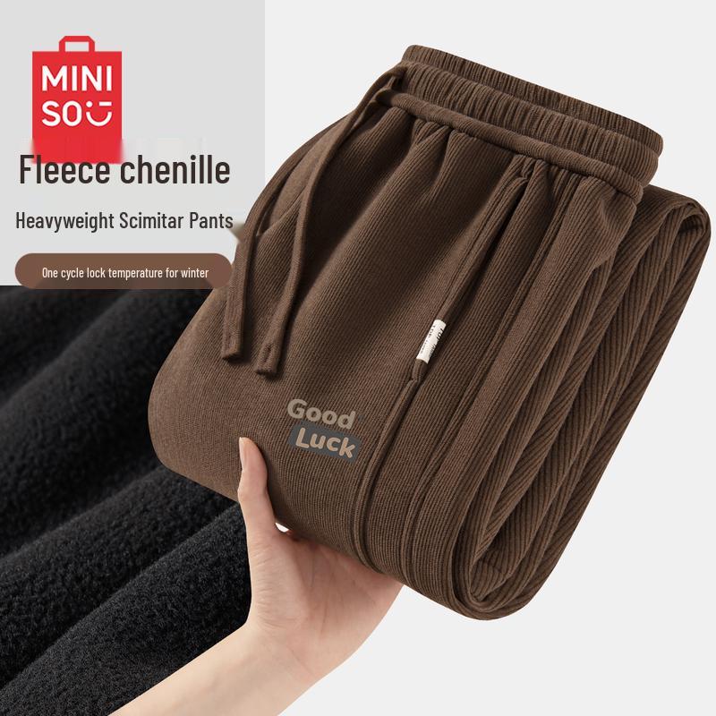 

MINISO Men s Warm Corduroy Straight-Leg Casual Pants 2XL