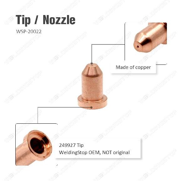 Plasma Cutting XT40 Torch Ref 249926 Electrode 249927 Nozzle 30A for Miller XT30 Torch PKG-10