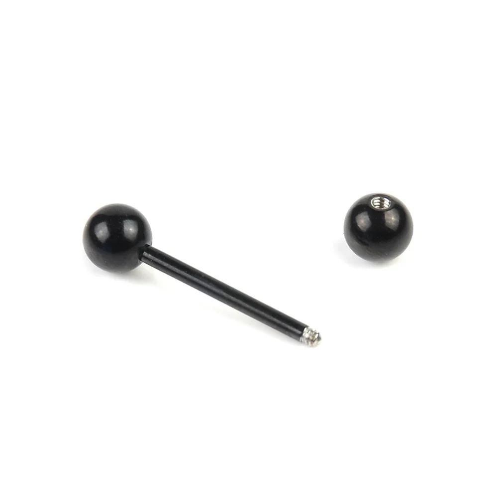7pcs Lot Titanium Plated Tongue Rings Bars Stainless Steel Body Jewelry Trendy Girls Piercing Barbells