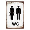 1pc Vintage Aluminium Signs Bathroom Posters Decor Restroom Retro Plaque Plates Wall Art Room Decoration for Bathroom 8x12 Inch