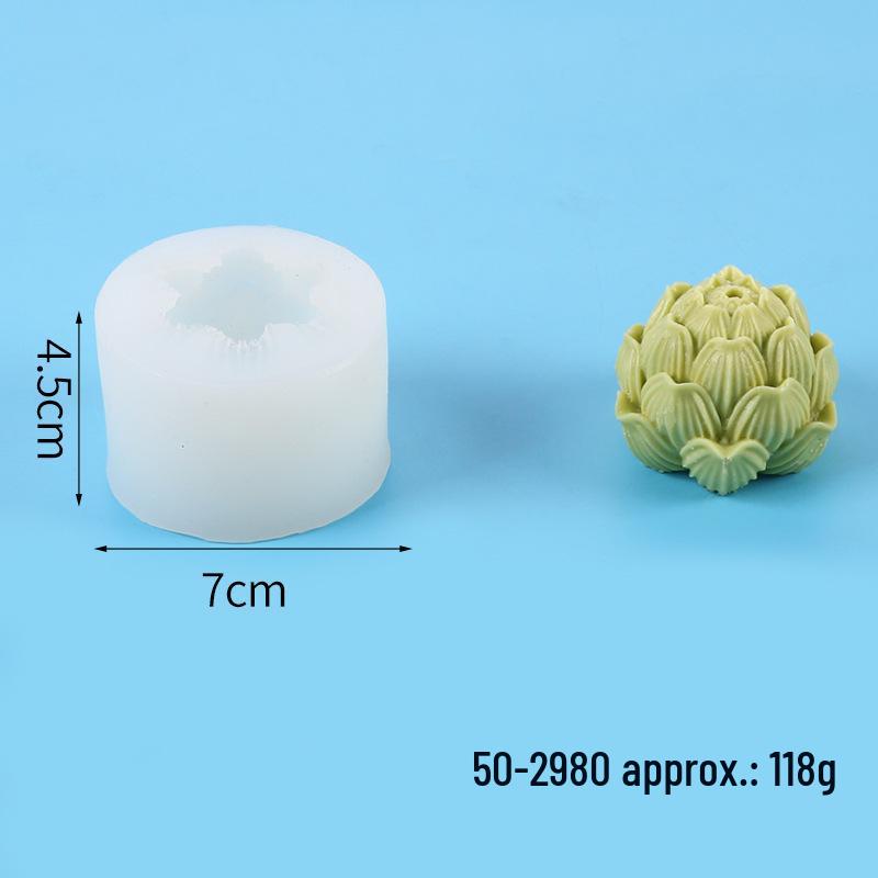 Stampo in Silicone Fiore di Peonia 3D per Candele, Sapone e Arte in Resina