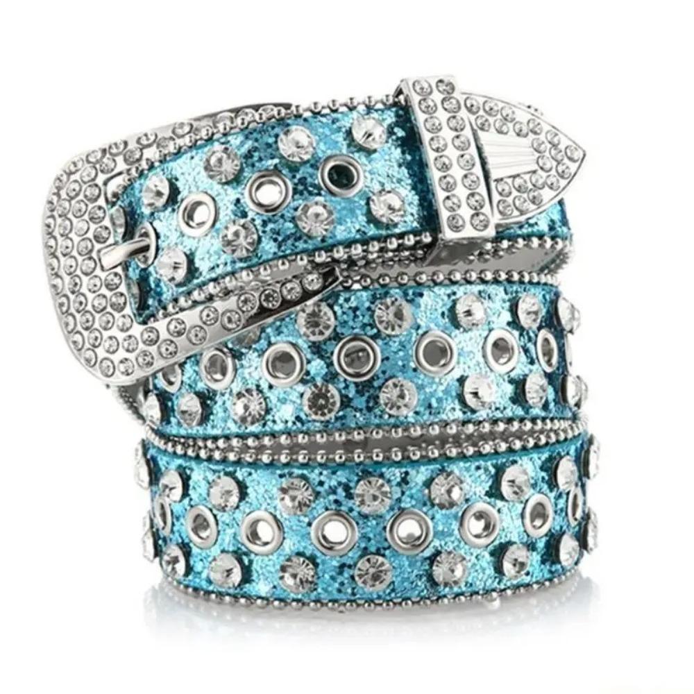 PU Leather Rivet Belt Y2K Women Waistband Retro Rhinestone Belts  Decorative Jeans