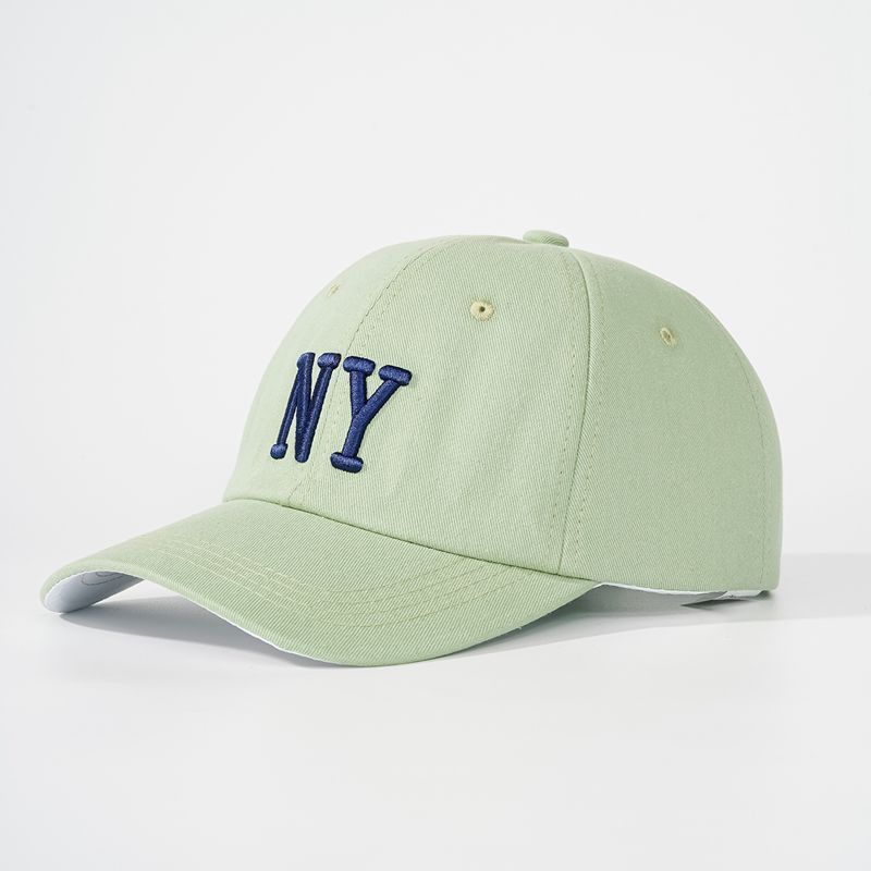 Cotton Baseball Cap With Embroidered Letters For Casual Wear And Sun Protection