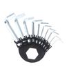 10 Piece Metric Hex Key Set Hardened Steel Foldable Storage Ring For Home Repair Bike Maintenance Assembly
