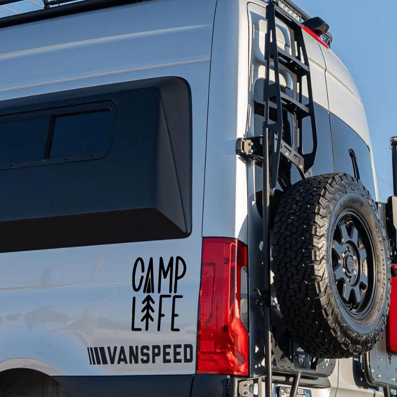 Camp Life Sticker For Travel Camping Enthusiasts Car RV Decorative Stickers, Waterproof  Car Stickers