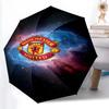 1pz Ombrello Automatico Robusto a 8 Stecche, Ombrello Manchester United Manchester City, Stampato Digitalmente, Ombrello Pieghevole per Uso Esterno in Movimento
