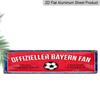 2D Flat, Bavaria Ventilator Decorative Metal Sign - 4.0x16.0inch Retro Football & Beer Design, Alumium Decorative Sign, Vintage Wall Art for Sports