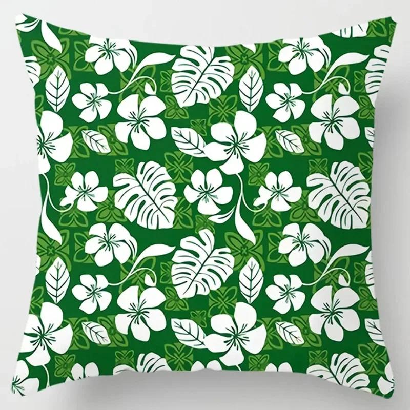 Luxury Home Decor Cushion Cover Office Decor Pillow Cover Tropical Plant Close Up Cactus Pattern Pillow Cover