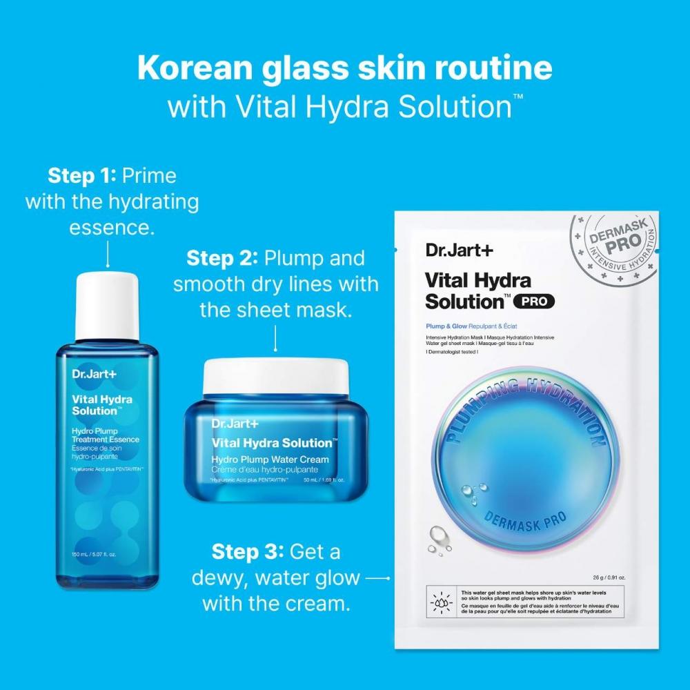 Dr. Jart+ Vital Hydra Solution  Pro Glow Face Mask Hyaluronic Acid 1 Mask .91 Oz