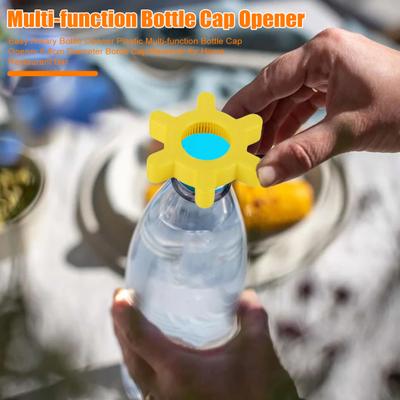 Easy Rotary Bottle Opener Plastic Multi-function Bottle Cap Opener 6.8cm Diameter Bottle Cap Remover for Home Restaurant Bar