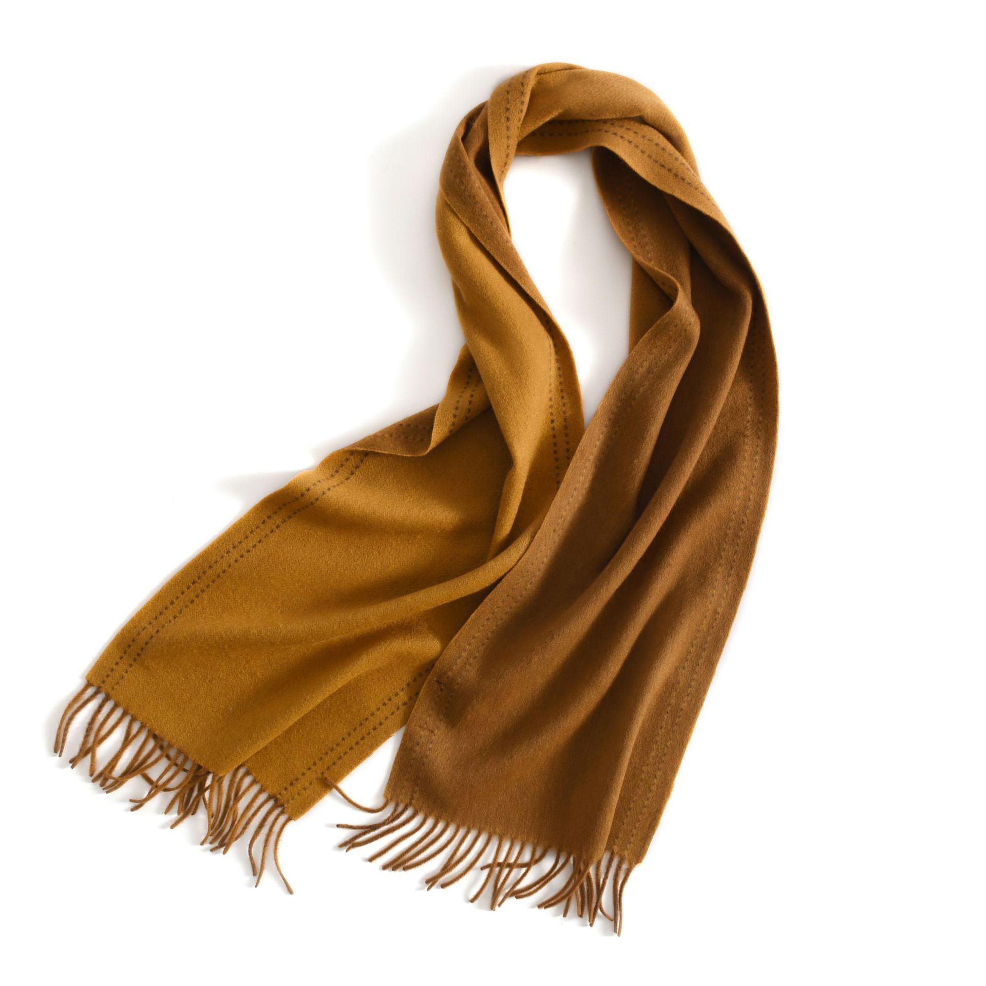 

Новый высококачественный шерстяной шарф двухсторонний осенне-зимний с градиентным переходом двухцветный простой линейный платок модный теплый шарф