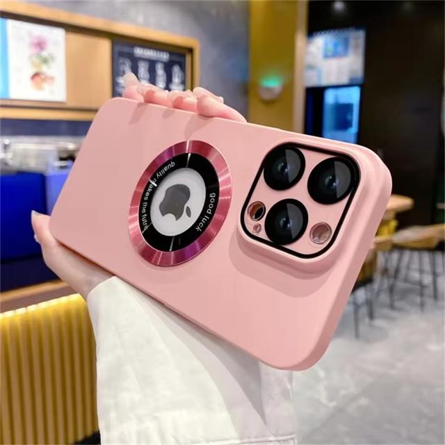

Solid Color Frosted Magnetic Case For iPhone 17 Air 16 15 11 12 13 14 Pro Max Plus For Magsafe Camera Lens Protect Cover For iPhone 11